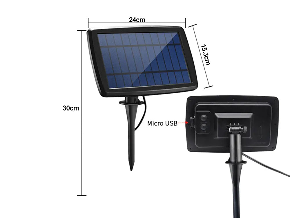 Solar Powered Festoon String Lights 15m with 50 Bulbs