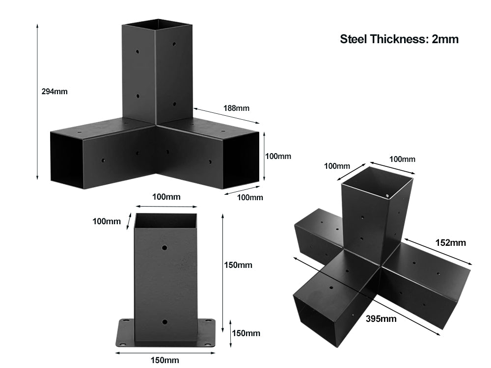 Double Pergola Hardware DIY Kit