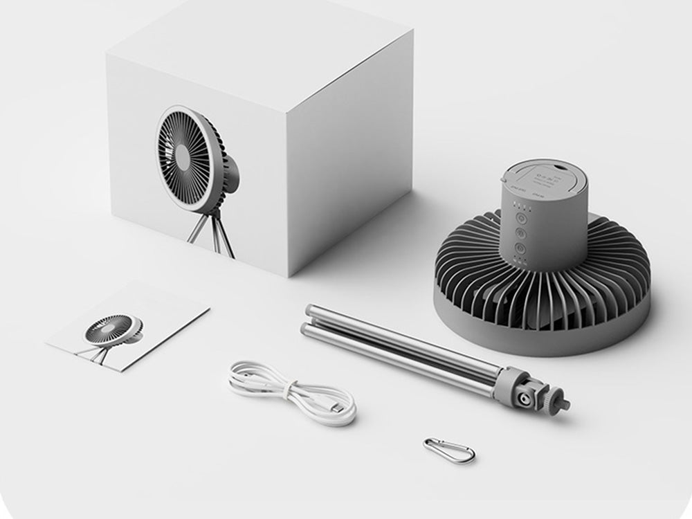 Outdoor Camping Fan with LED Lights