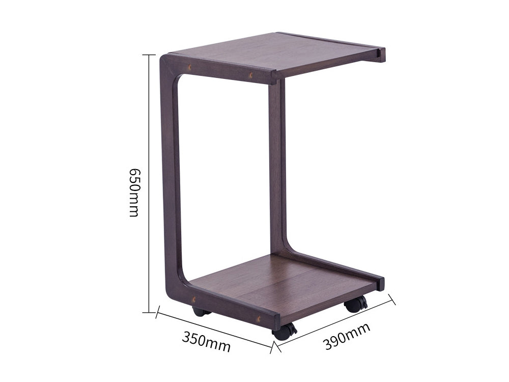 Solid Wood C Shaped End Table / Side Table / Bedside table