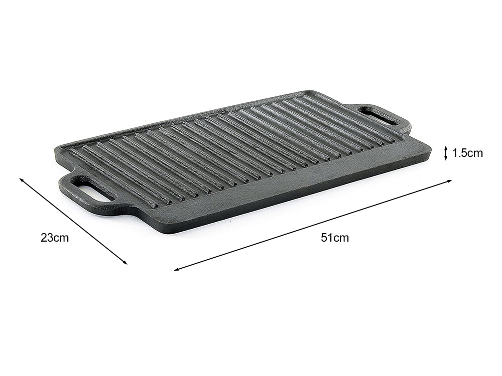 Reversible Cast Iron Grill Griddle Grill Plate