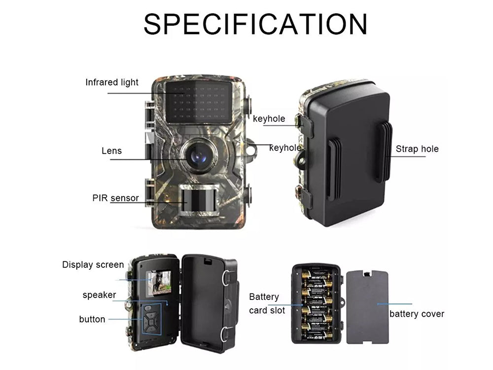 1080P Trail Game Hunting Camera For Outdoor Wildlife Hunting and Farm Monitoring
