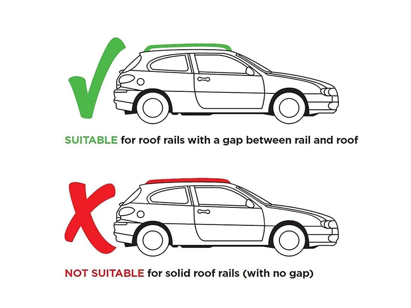Universal Black Roof Rack Cross Bar - 2 Bars Kit-Silver