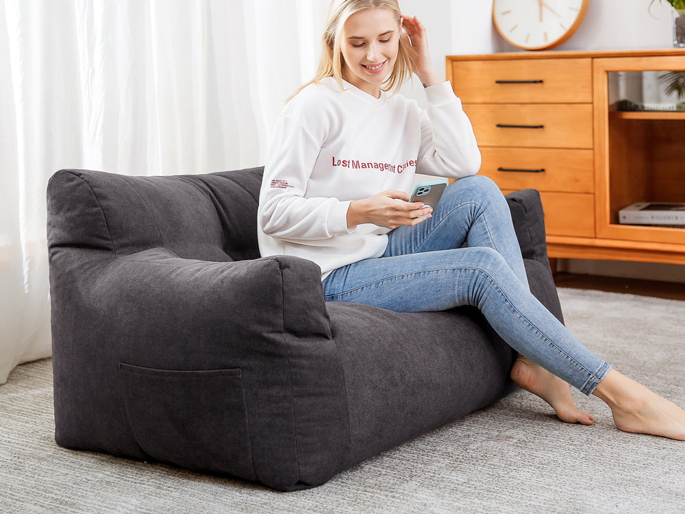 Two seater discount bean bag sofa