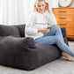 Two-Seater Bean Bag Chair-Dark Grey