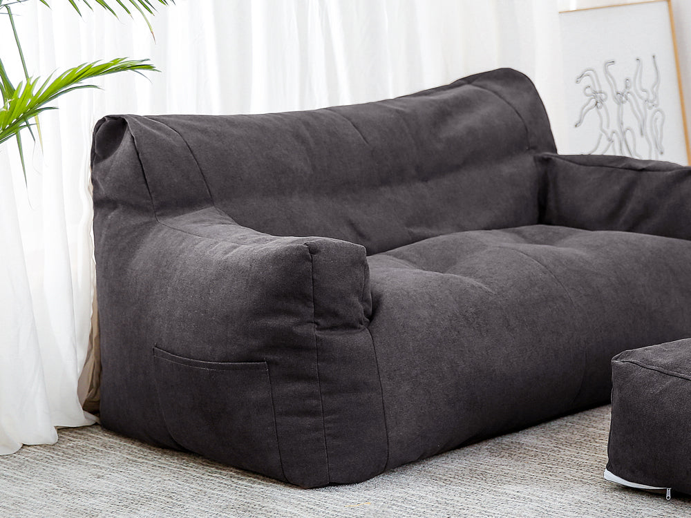 Dark grey bean online bag chair