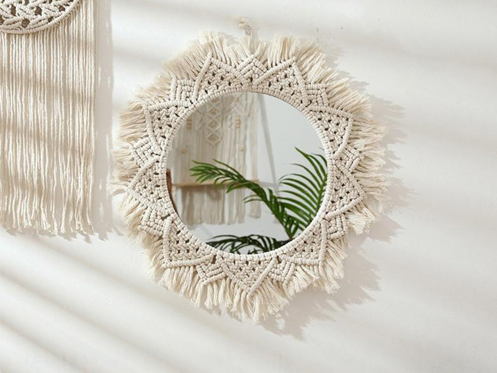 50 cm Handmade Macrame Mirror