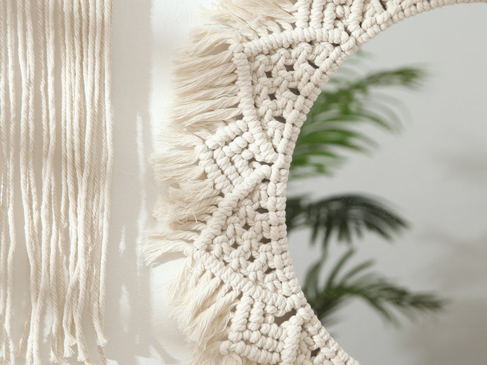 50 cm Handmade Macrame Mirror