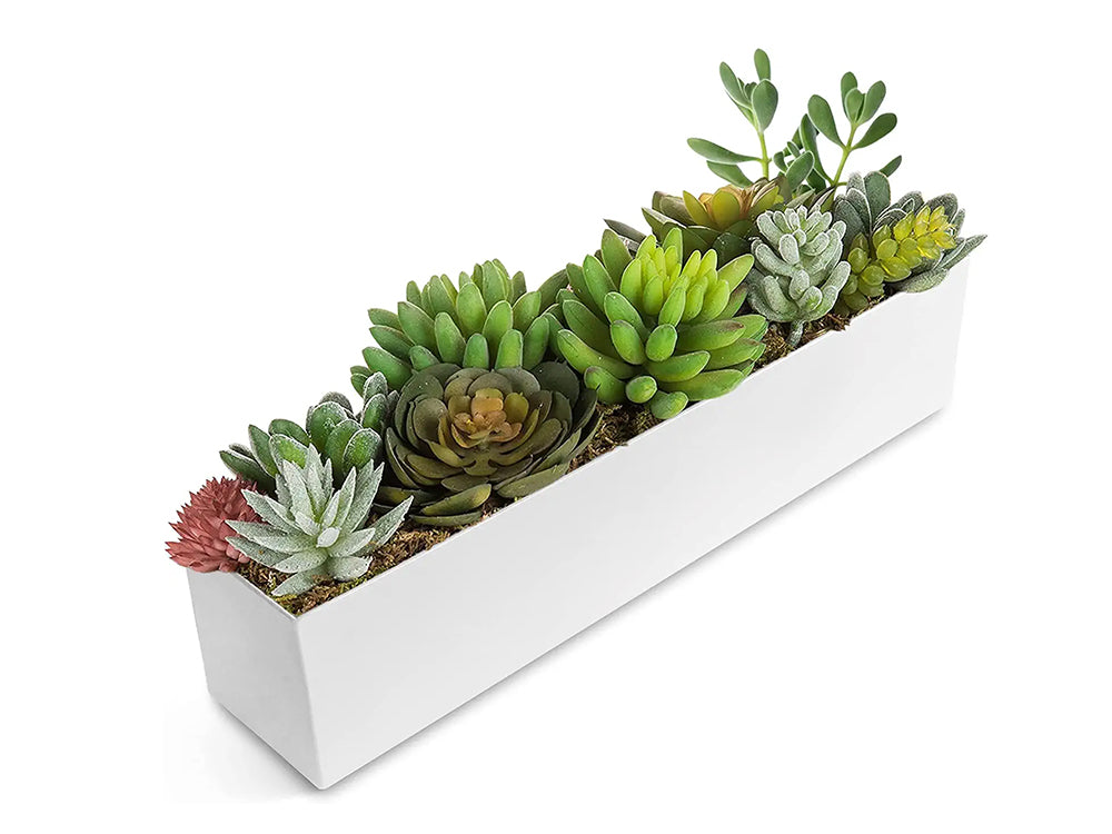 Small Rectangular Planter Pot/Window Sill Planters-White