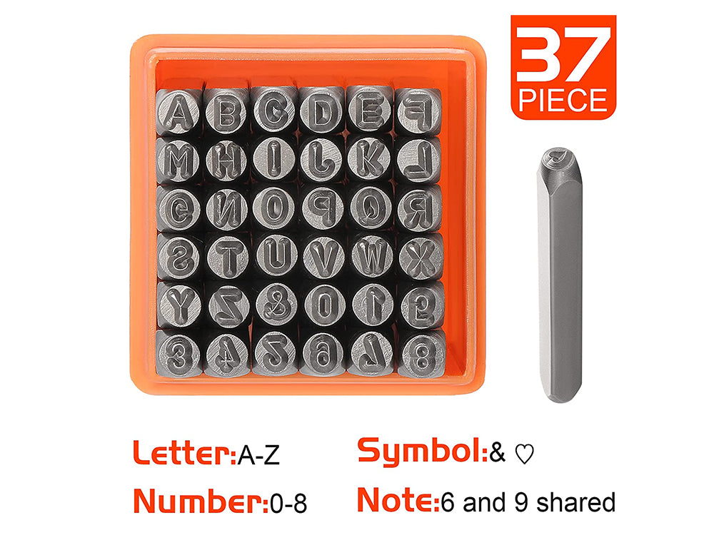 37PCS Letter Number Stamp Punch Set