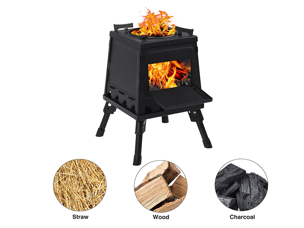 Folding Camp Stove/Portable Wood Burning Stove-Large – Loveliving