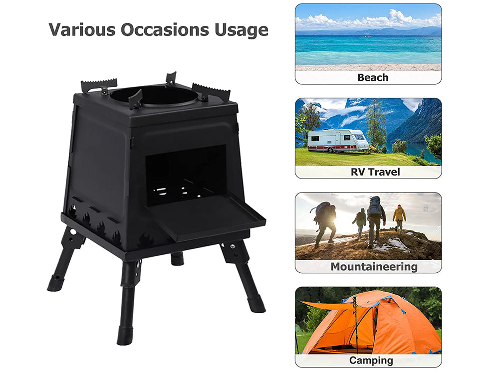 Folding Camp Stove/Portable Wood Burning Stove-Small