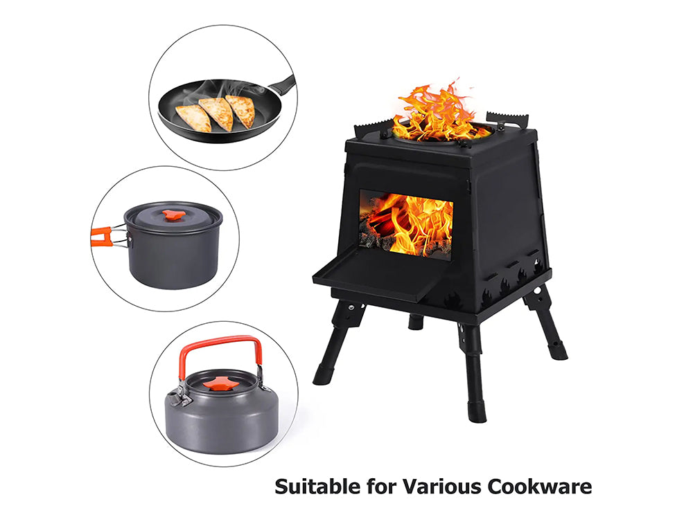 Small Cast Iron Stove for Outdoor Camping, Outdoor Stove