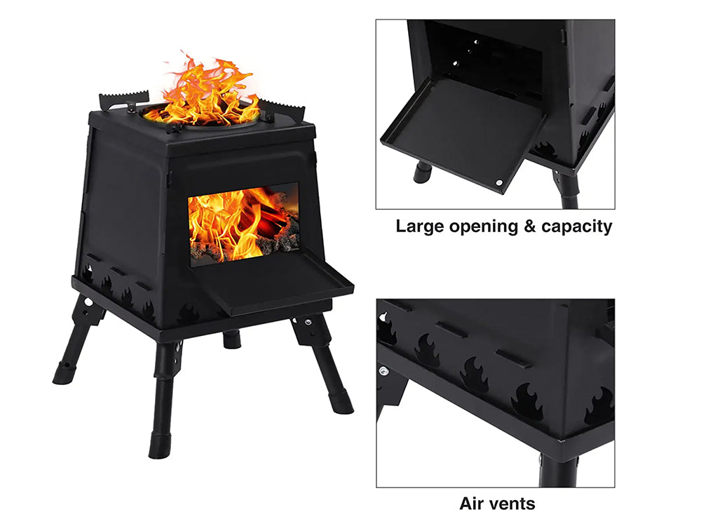 Folding Camp Stove/Portable Wood Burning Stove-Large