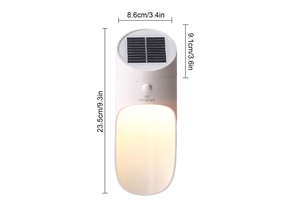 LED Solar Wall Light/Waterproof Garden Lamp-White