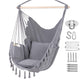 Hammock Chair/Macrame Hanging Chair with Pocket-Grey