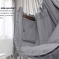 Hammock Chair/Macrame Hanging Chair with Pocket-Grey