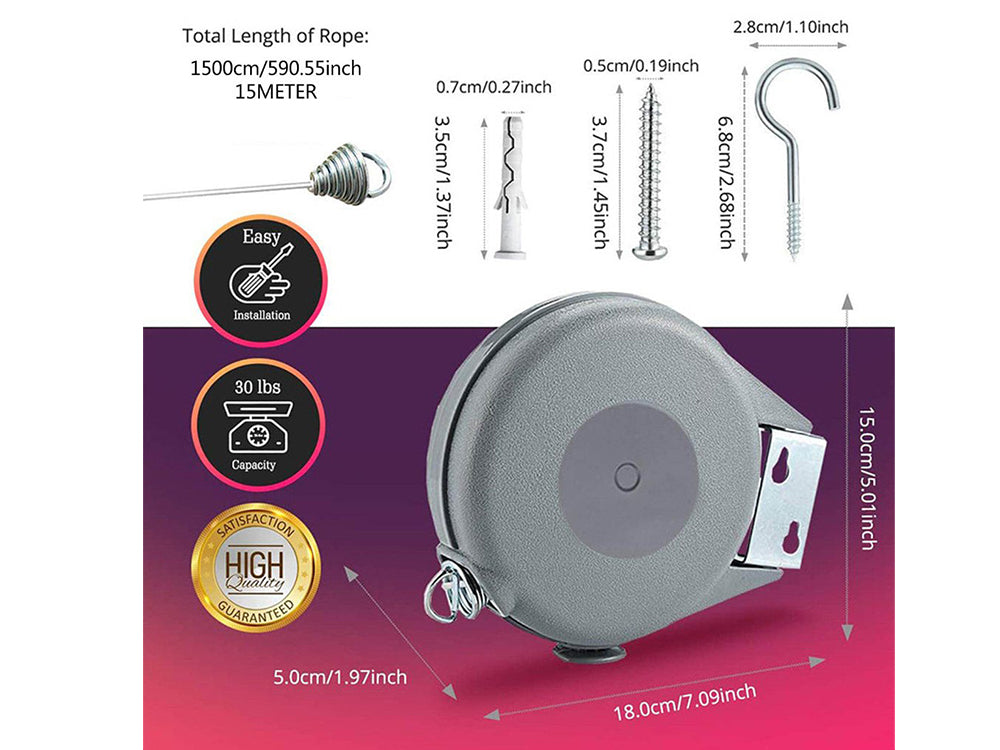 15M Retractable Clothesline