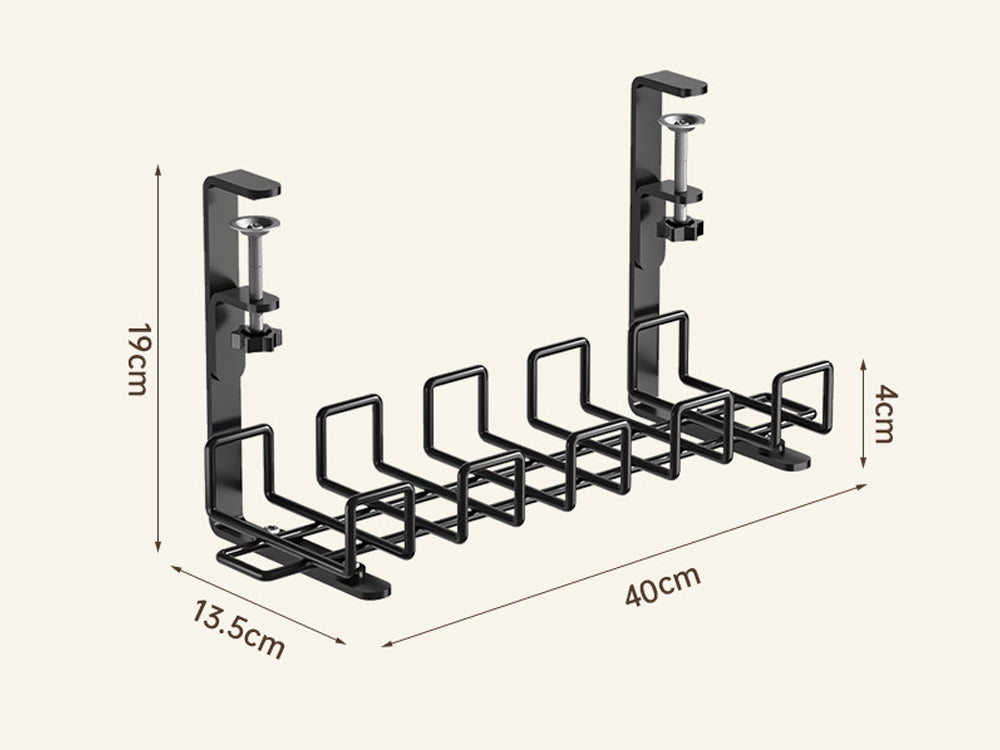 40cm Under Desk Cable Management Rack