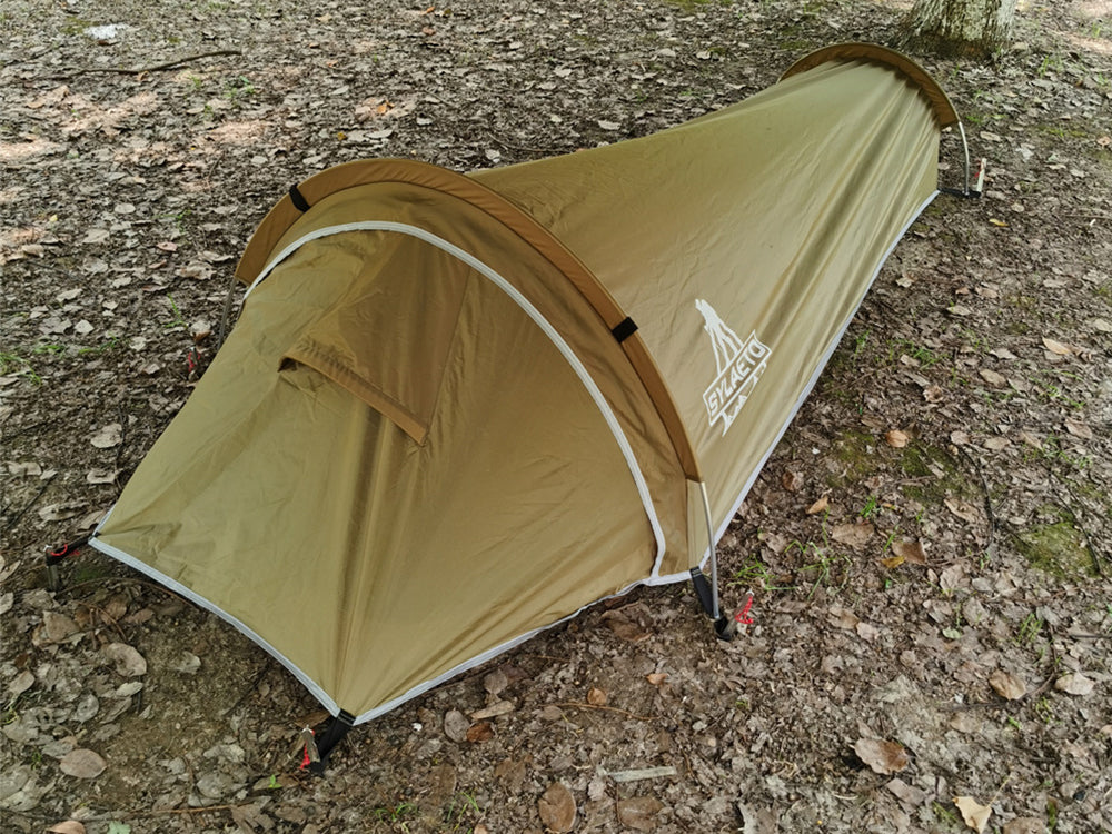 Ultralight 1 Person Waterproof Bivvy Tent - Earth brown