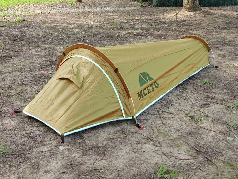 Ultralight 1 Person Waterproof Bivvy Tent - Earth brown