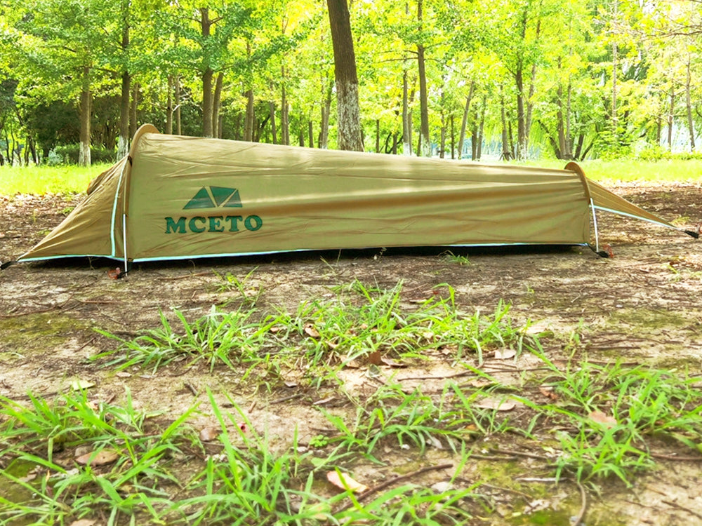 Ultralight 1 Person Waterproof Bivvy Tent - Earth brown