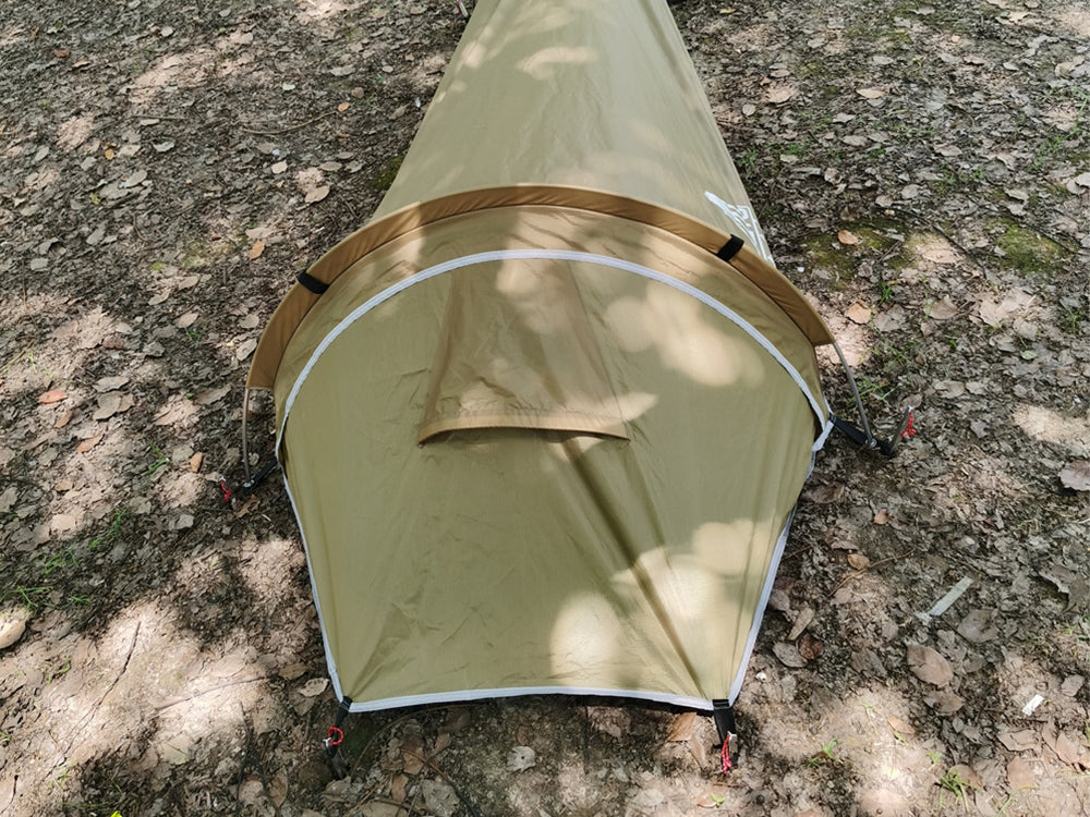 Ultralight 1 Person Waterproof Bivvy Tent - Earth brown