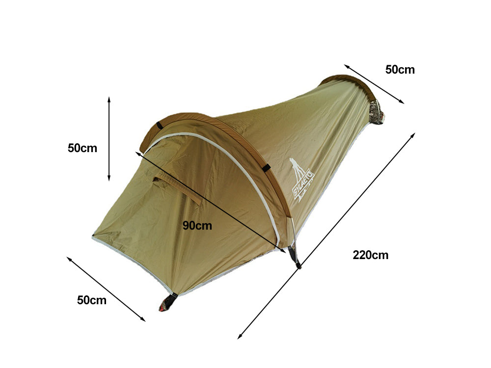 Ultralight 1 Person Waterproof Bivvy Tent - Earth brown