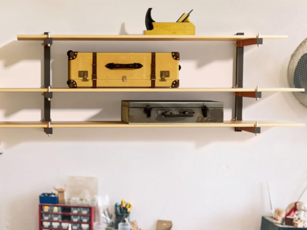 2pcs Wall-Mounted Lumber Storage Rack