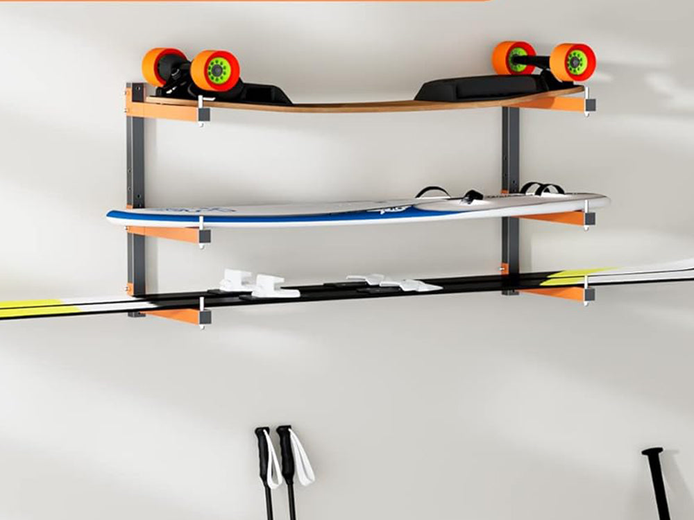 2pcs Wall-Mounted Lumber Storage Rack