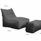 1200D Oxford Outdoor Bean Bag Lounger with Footstool - Grey