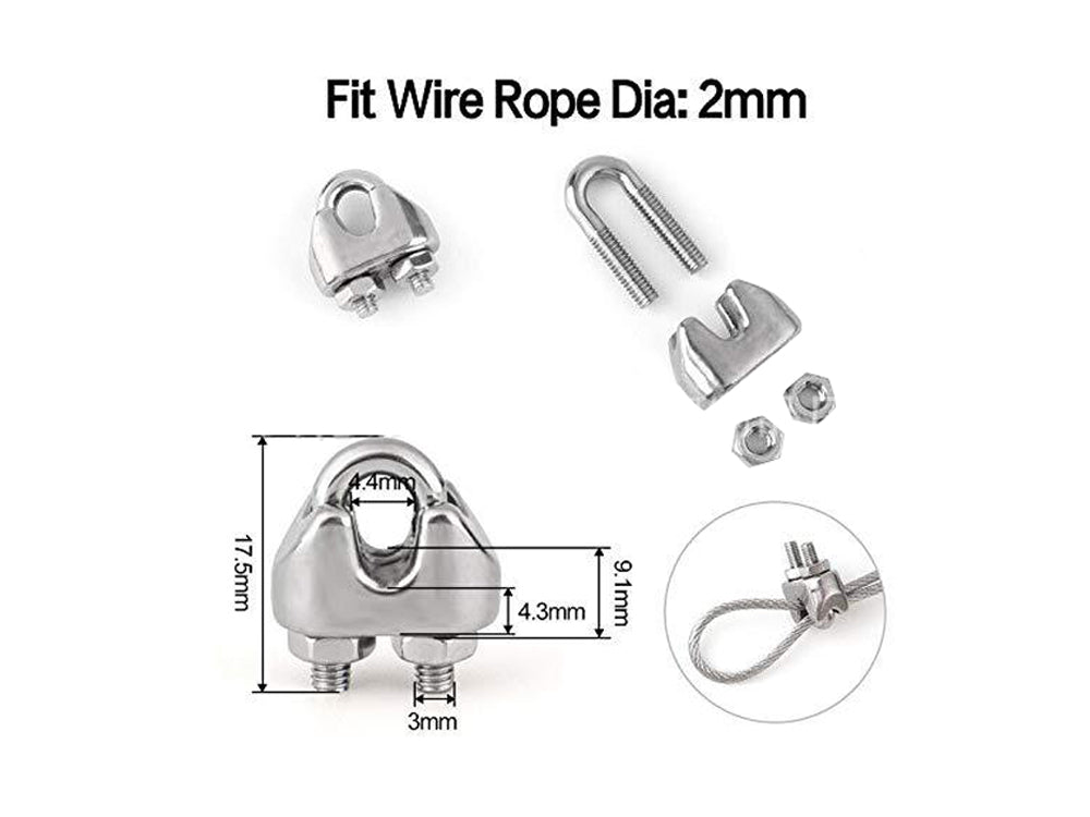 30m Wire Rope Cable Hooks Hanging DIY Kit – Loveliving