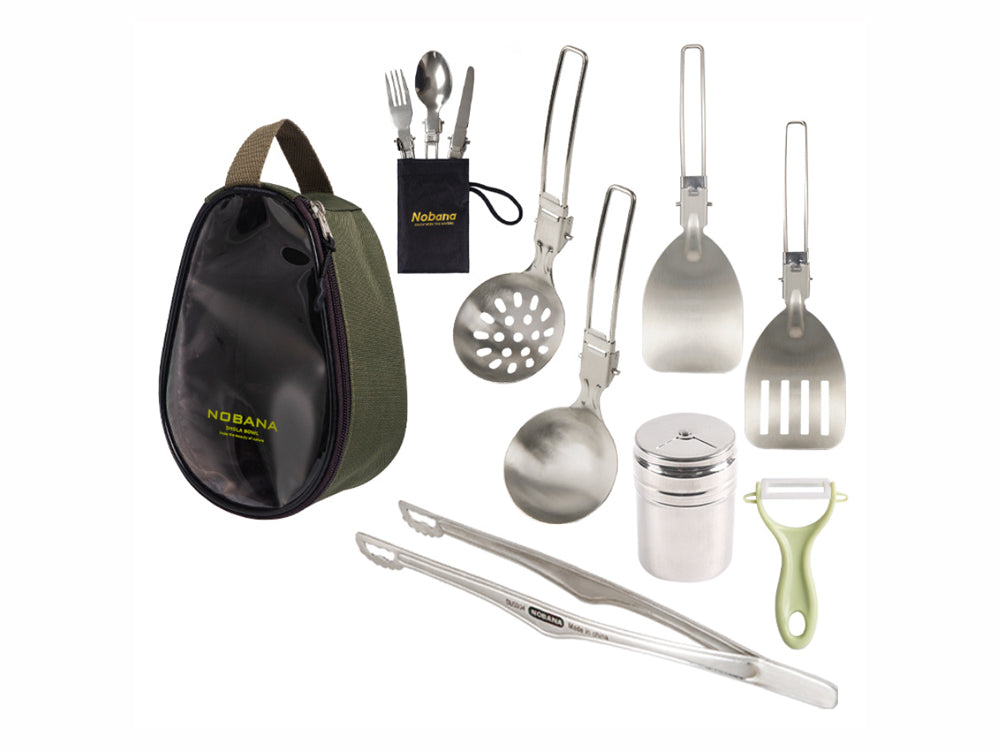 Outdoor Kitchenware Set with Storage Bag