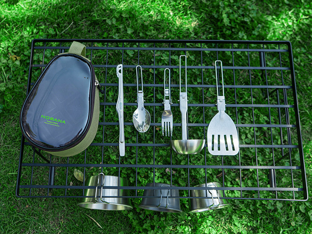 Outdoor Kitchenware Set with Storage Bag