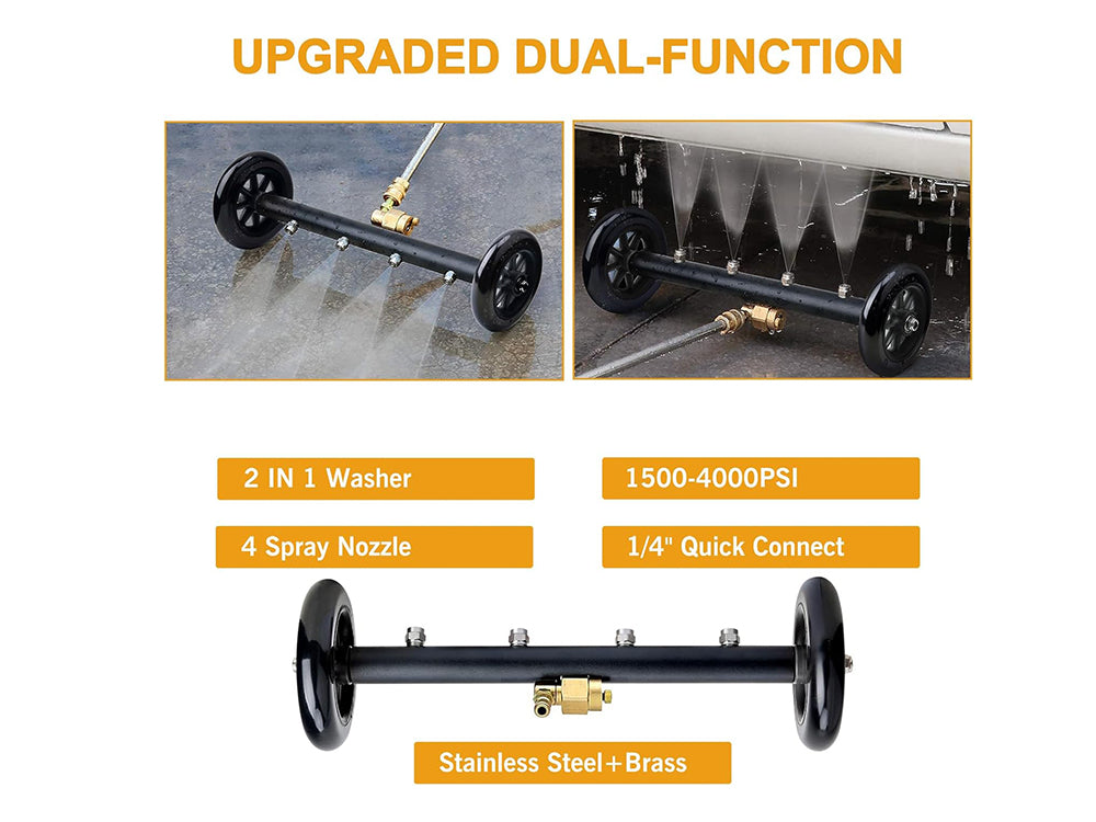 2-in-1 Undercarriage Pressure Washer Water Broom