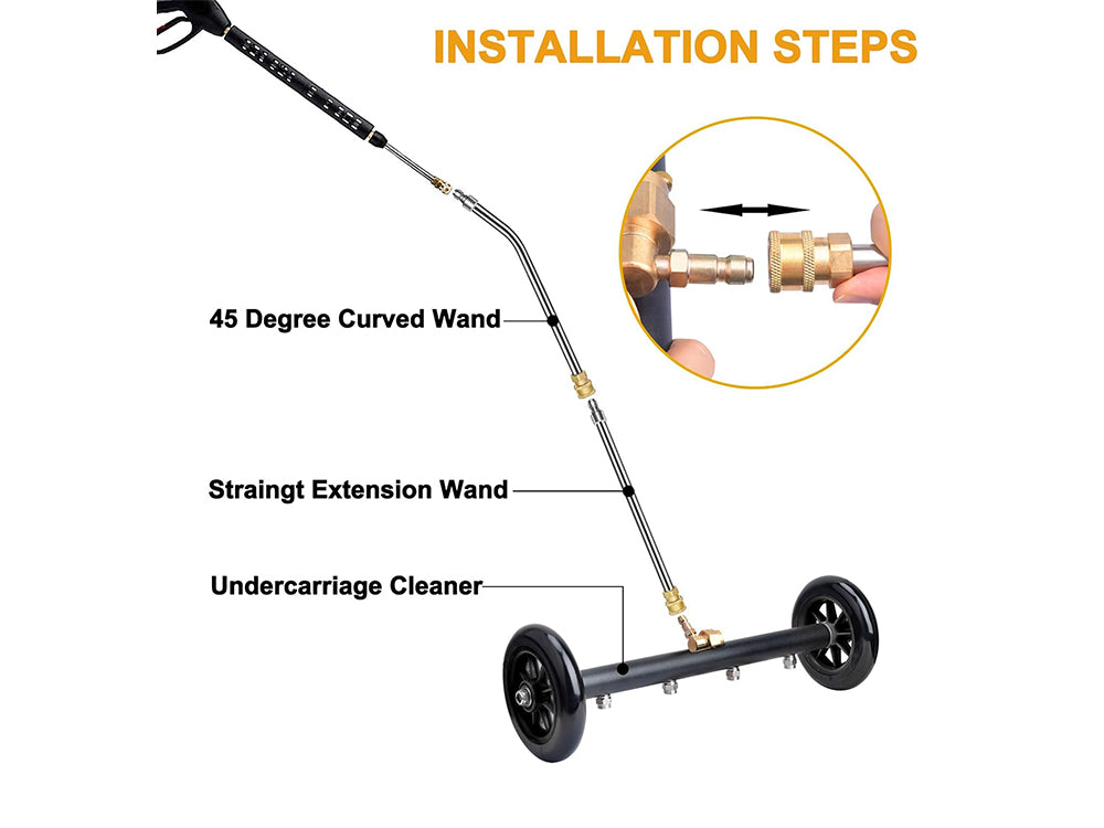 2-in-1 Undercarriage Pressure Washer Water Broom