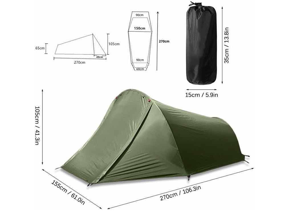 Ultralight 2-Person Camping Tent