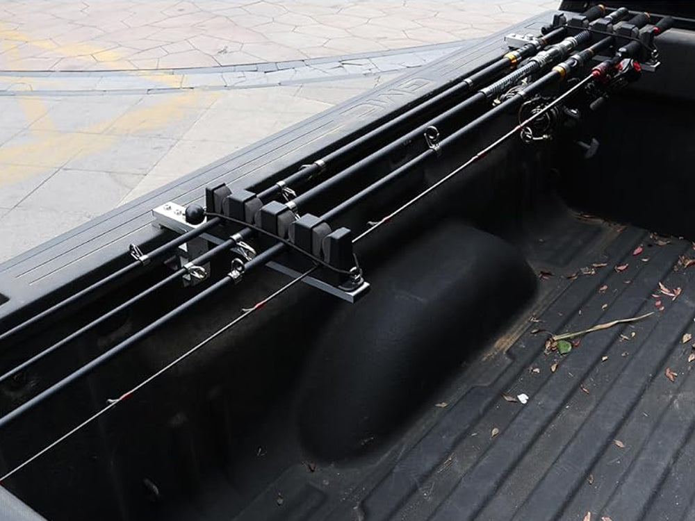 Aluminum Fishing Rod Holder for Truck Bed – Holds 4 Rods