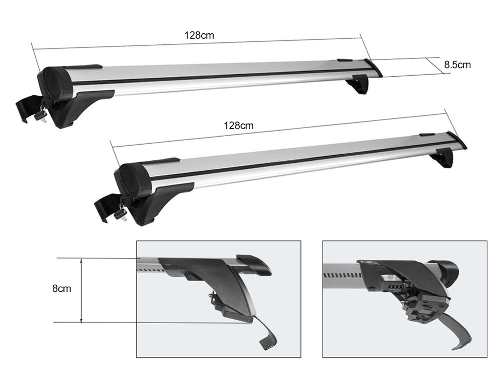 Premium Aluminium Roof Rack Cross Bars for Naked Roof