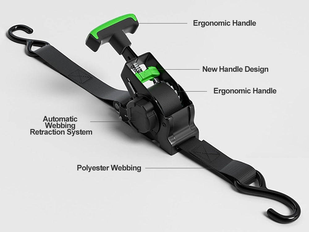 Automatic Retractable Tie Down Straps-Pair