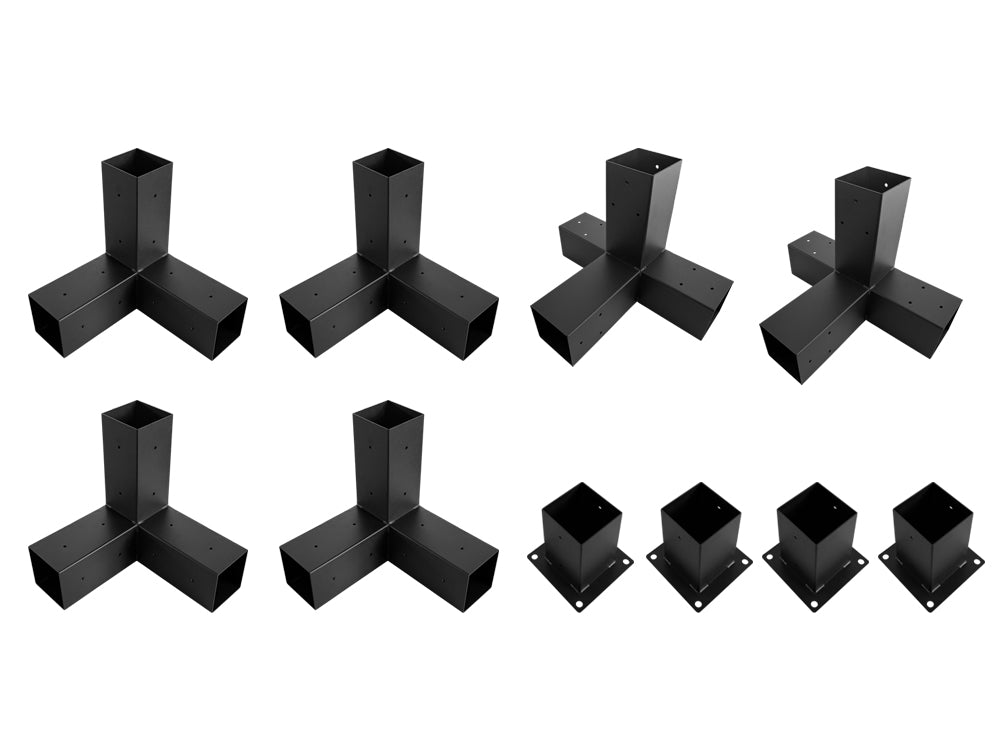 Double Pergola brackets DIY Kit fit 90 x 90mm timber