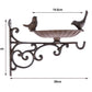2 Set Cast Iron Bird Bath/Feeder with Wall Bracket