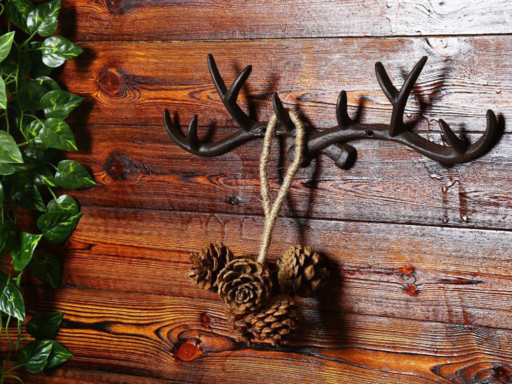 Cast Iron Deer Antlers Coat Rack Key Holder – Loveliving