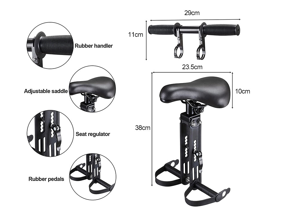 Front facing bike outlet seat