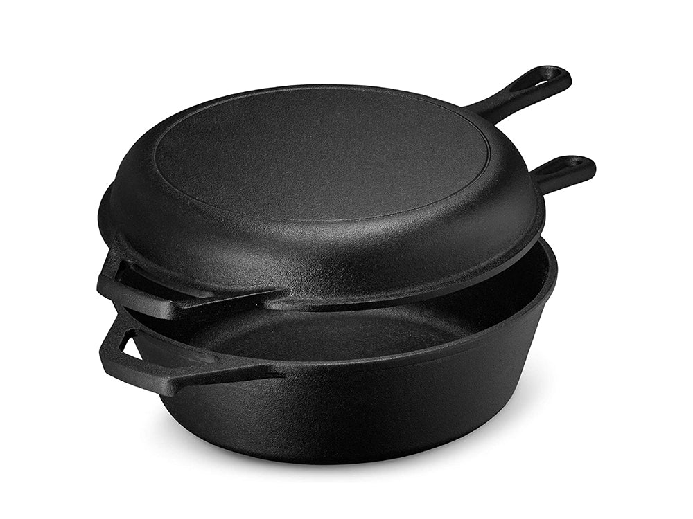 2 In1 Cast Iron Skillet Set