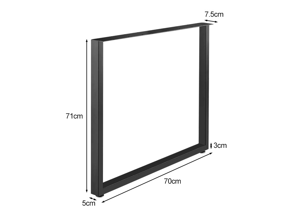 71cm Steel Square Shape Table Legs-Set of 2