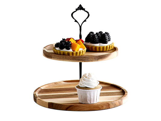 2 Tier Cake Plate Stand