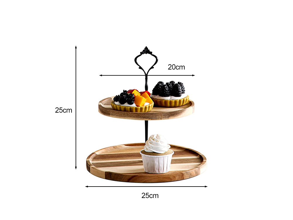 2 Tier Cake Plate Stand