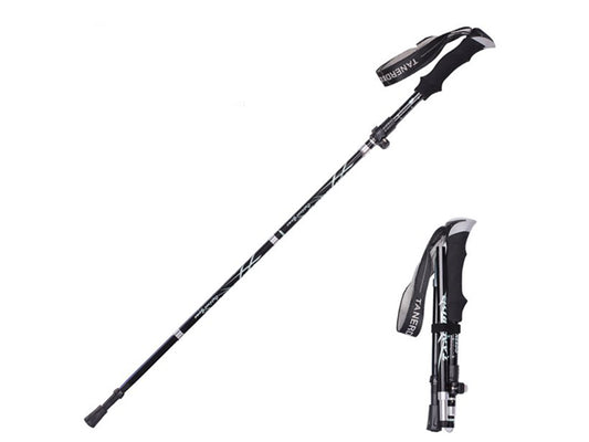 Portable 5-Section Hiking Sticks-Black/130CM