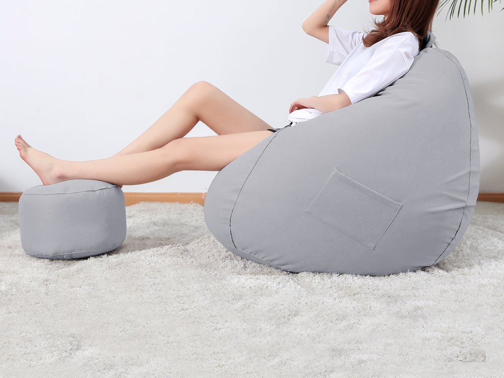 Light grey bean bag chair new arrivals